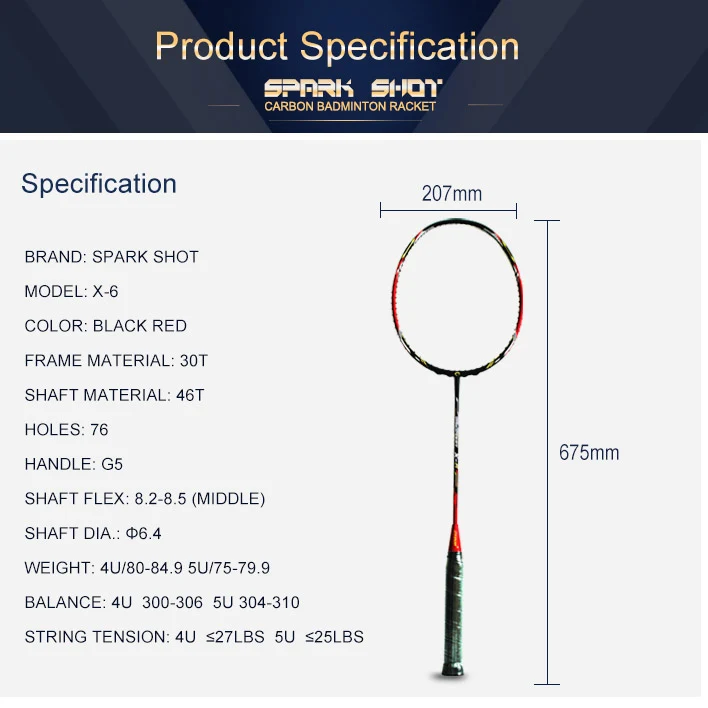Hög modul kol badminton racket med 6,4 mm axel: kraft och precision i varje gunga